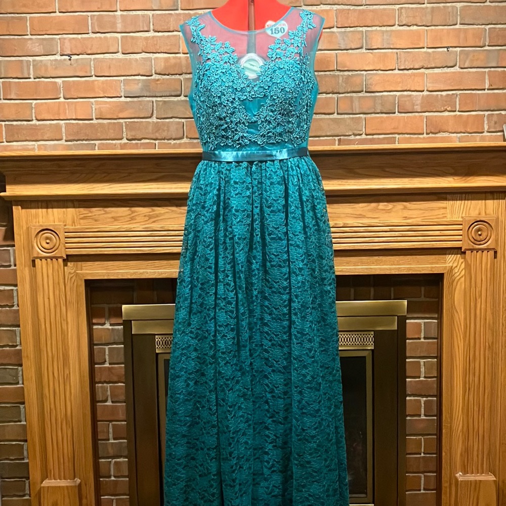 NWT teal green lace dress